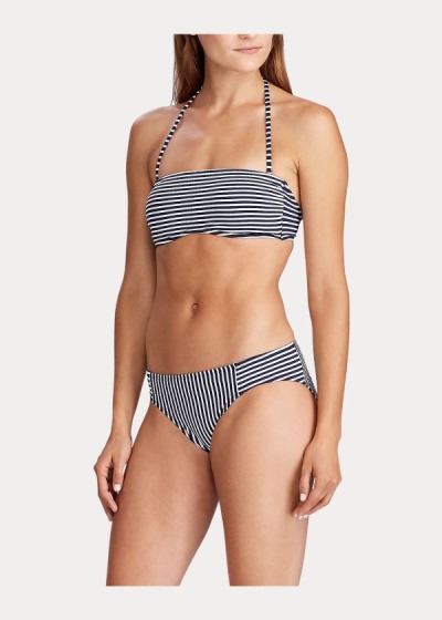 Tops Ralph Lauren Mujer Azul Marino - Striped Bandeau - ZHAYR6801